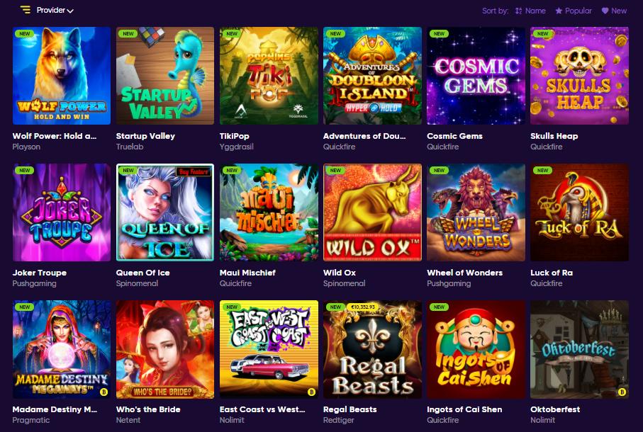 bao casino games selection