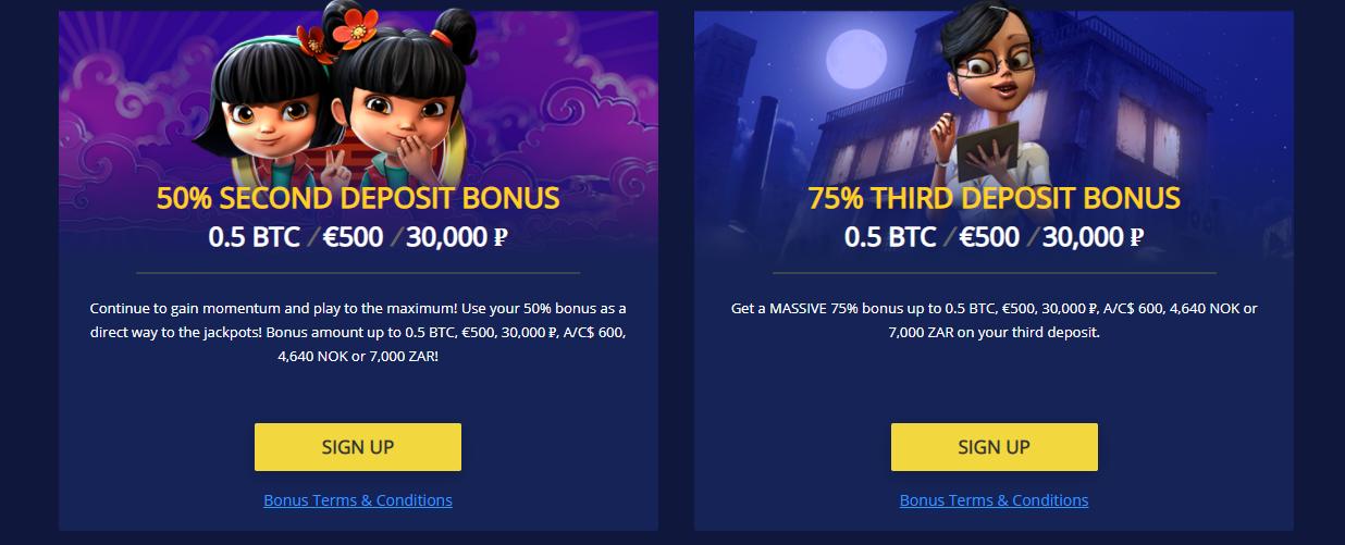 betchain first and second deposit bonuses