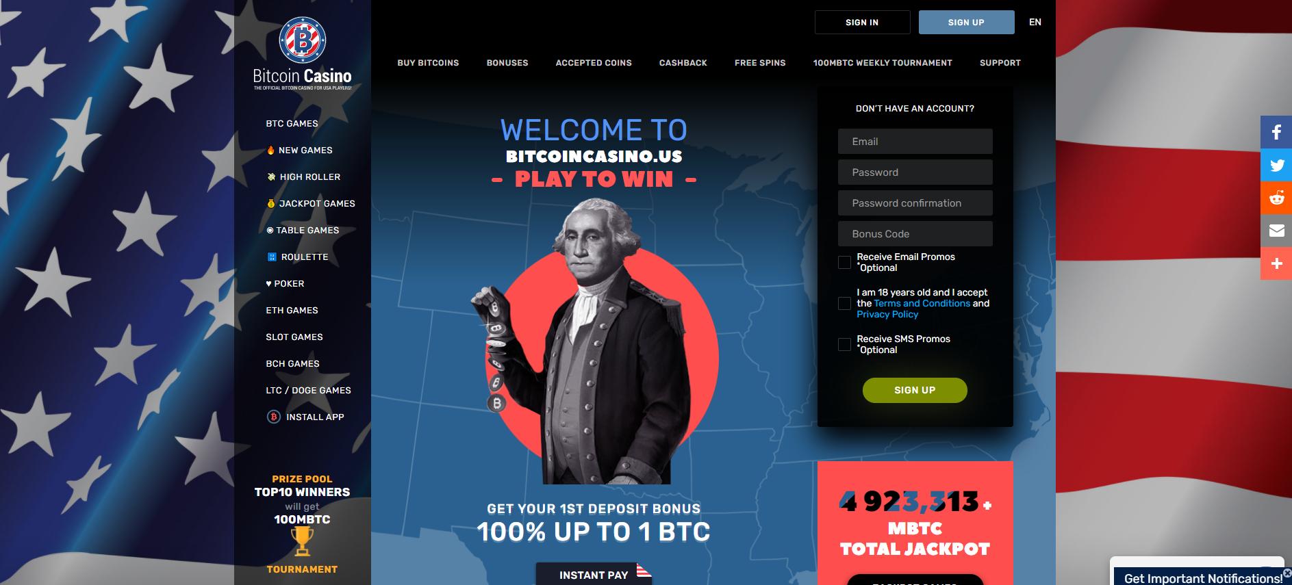 bicoincasino.us homepage