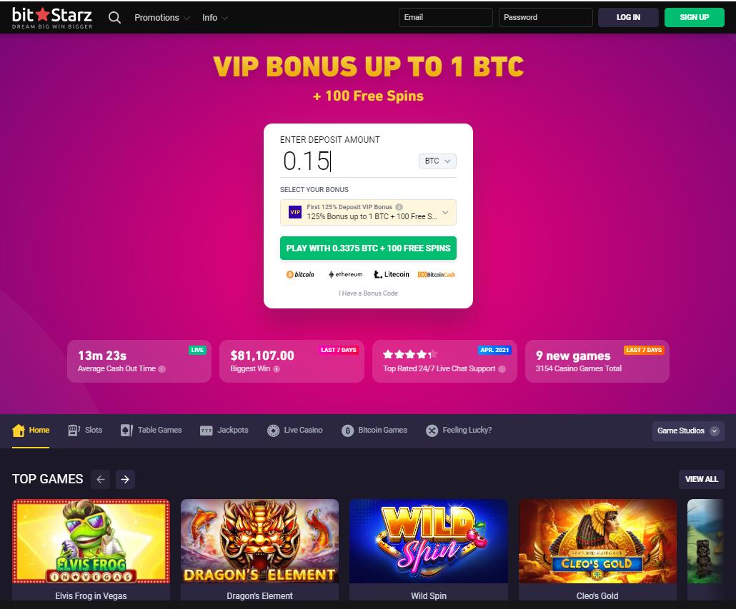 bitstarz vip bonus screenshot