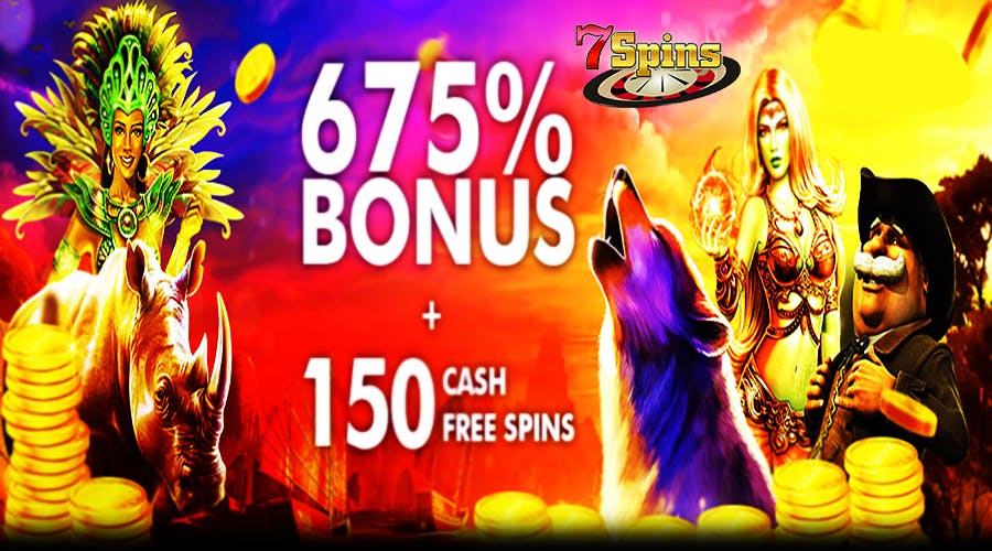 Get 675% welcome bonus plus 150 free spins with the 7Spins сasino