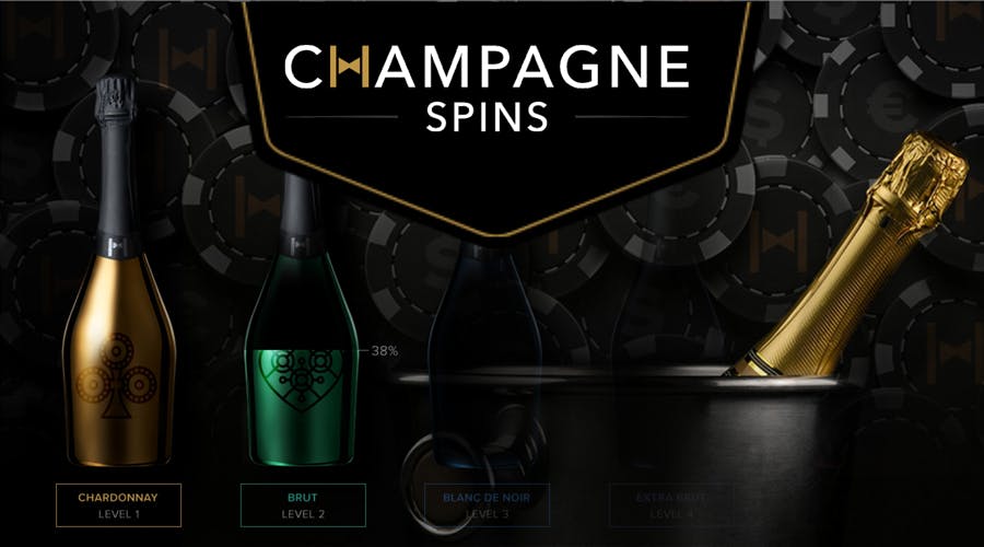 Champagne Spins casino rewards the first four deposits