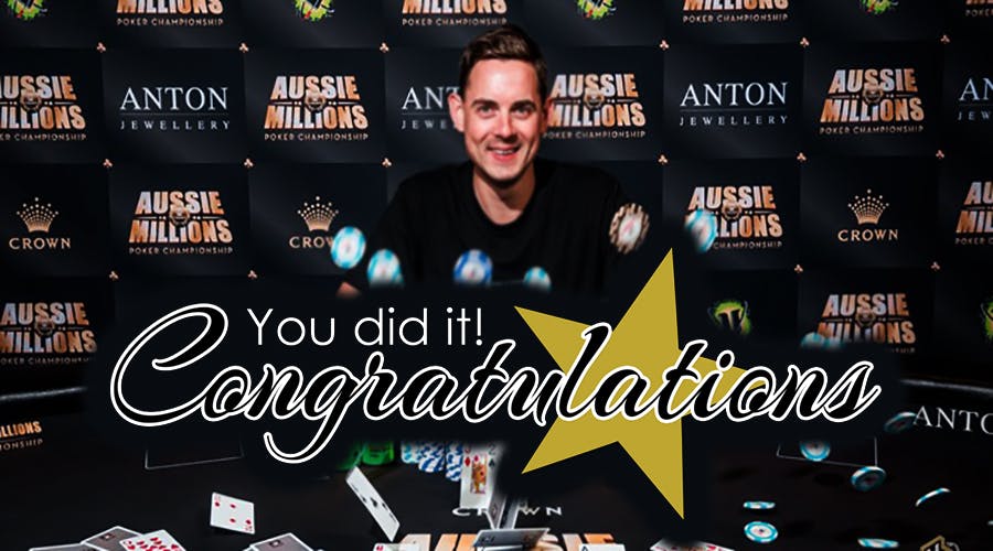 This year event number 8: Toby Lewis became a triple winner of Aussie Millions