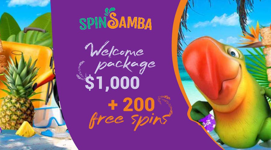 SpinSamba casino offers $1000 in bonuses and 200 free spins