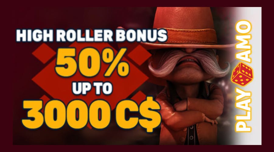 Play big with High Roller Bonus promotion by PlayAmo and get up to A$3000