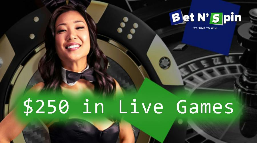 BetNSpin welcomes you with the 100% up to $250 Live Casino Welcome Bonus